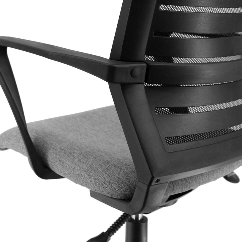3397704690161-Fauteuil de bureau MOLITOR - accoudoirs fixes - appui-tête réglable - noir et gris-P_79438717_7-6