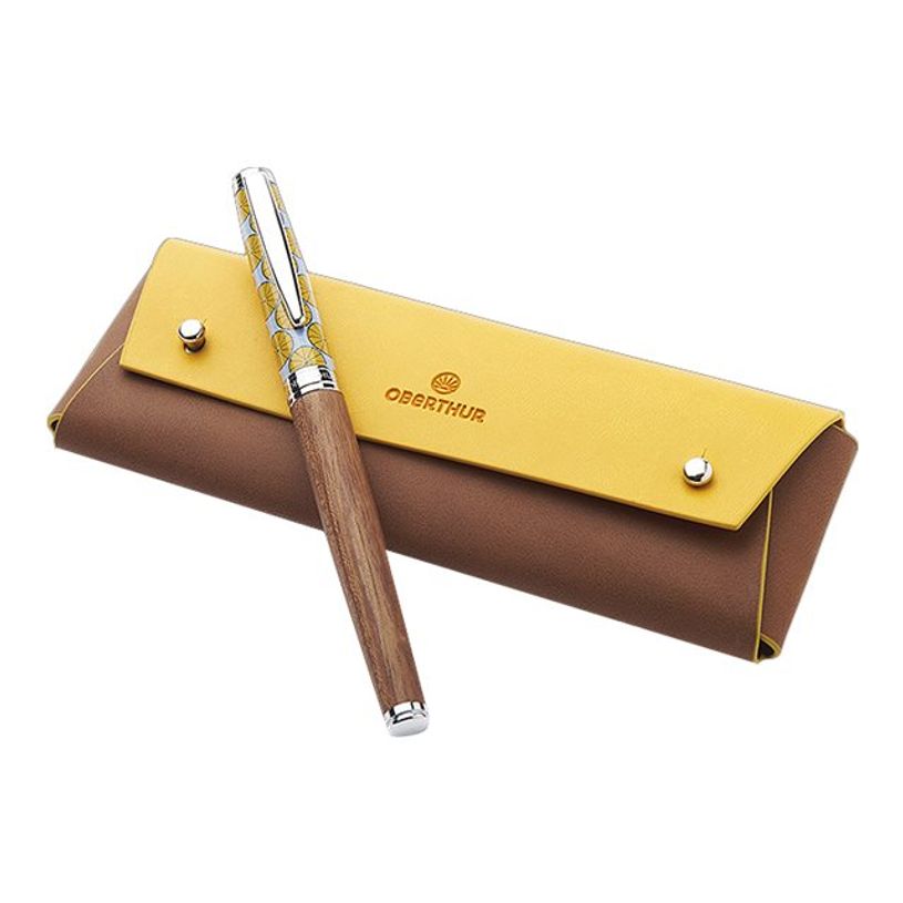 3108722402007-Oberthur Bamako - Stylo plume jaune / bleu-P_79438728_1-0