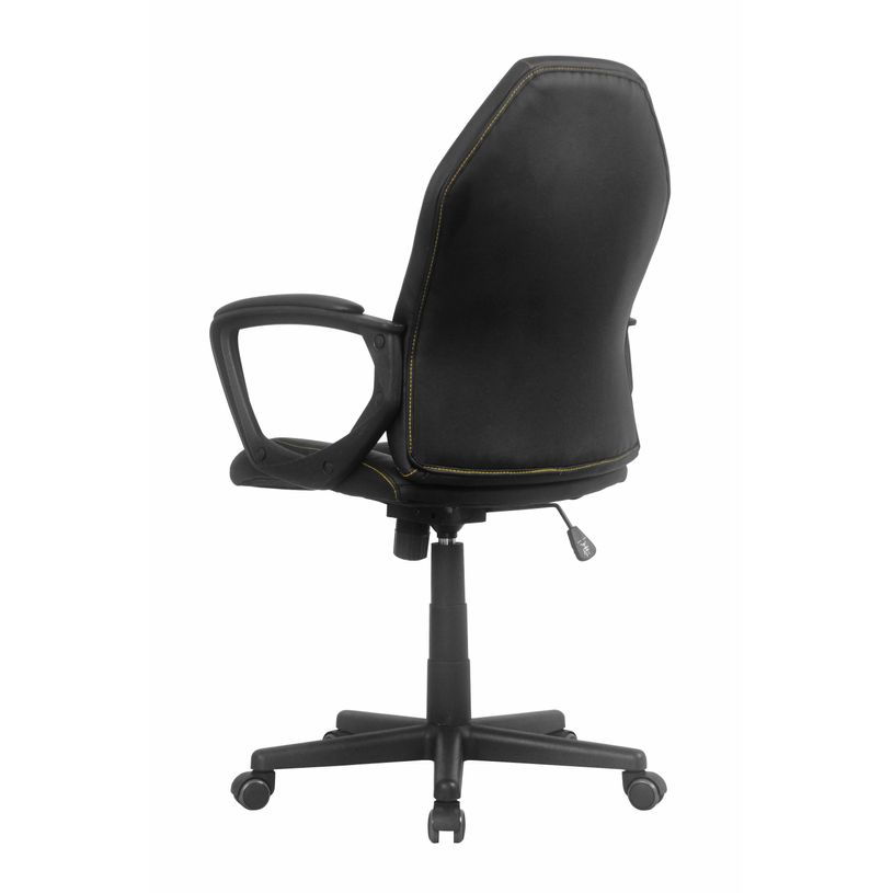 3397702728200-Fauteuil de bureau BOGOTA - accoudoirs fixes - noir avec surpiqûres jaunes-P_79438790_3-2