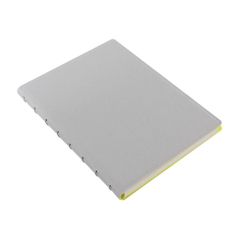 5015142269395-Filofax Saffiano - Carnet de notes à spirale A5 - gris/jaune fluo-P_79438995_3-2