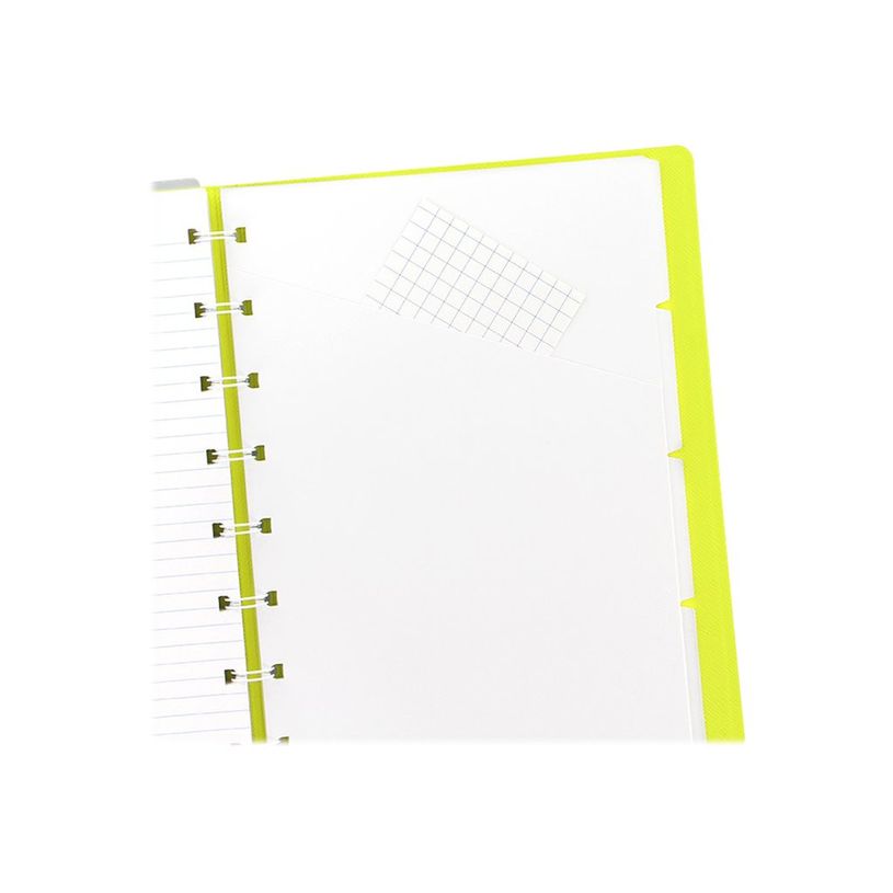 5015142269395-Filofax Saffiano - Carnet de notes à spirale A5 - gris/jaune fluo-P_79438995_4-3