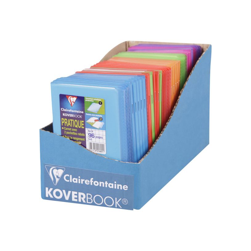 3037929216011-Clairefontaine Koverbook - Carnet polypro 9 x 14 cm - 96 pages - petits carreaux (5x5 mm) - disponib-P_79439034_7-6
