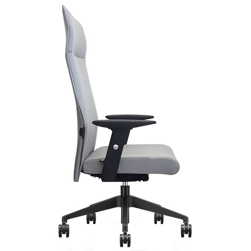 3700339883431-Fauteuil de bureau HENRY - accoudoirs réglables - appui-tête intégré - Gris-P_79439070_2-1