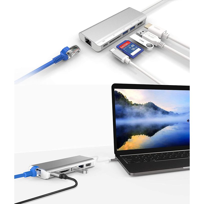 3700527309880-Mobility Lab USB8014 - Station d'acceuil 6 ports - HDMI, RJ45, carte SD, USB 3.0, USB, USB--P_79439082_4-3