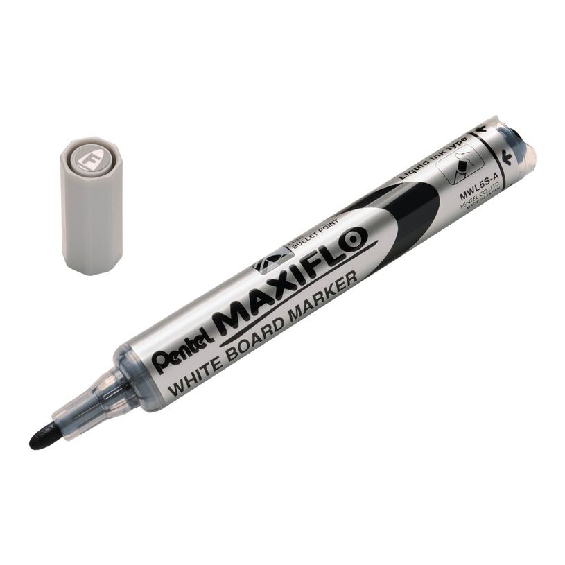 4902506057242-Pentel MAXIFLO - Pack de 12 marqueurs effaçables - pointe ogive - noir-P_79439160_3-3