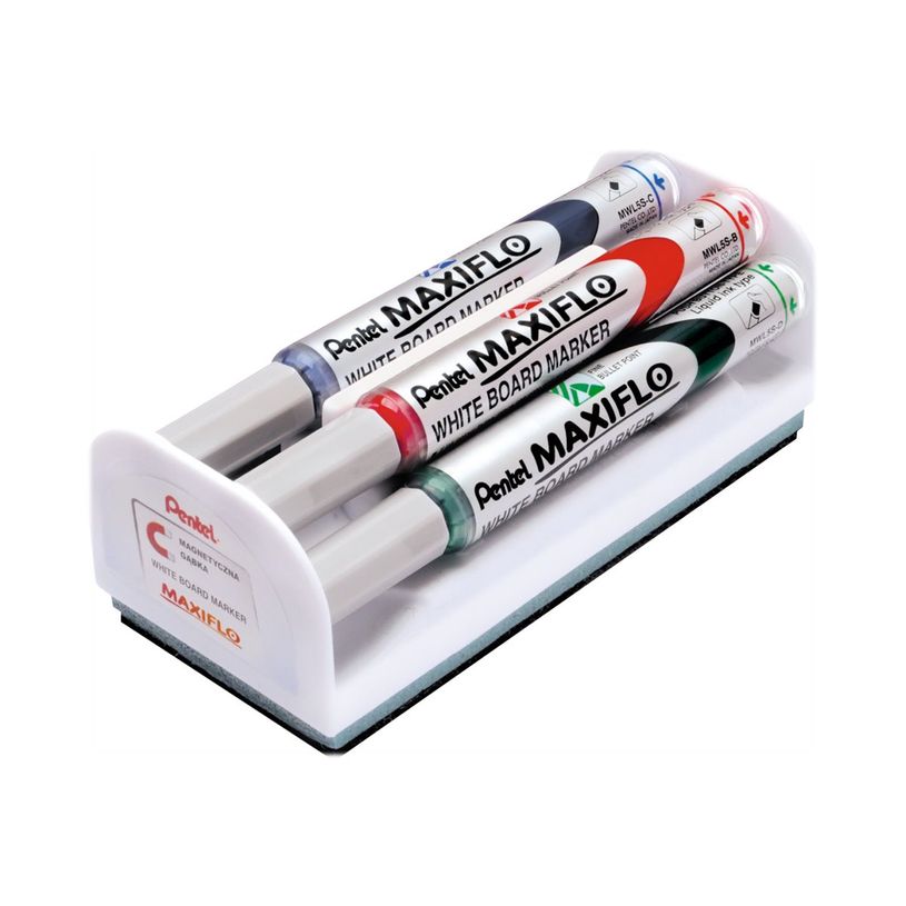 4902506057242-Pentel MAXIFLO - Pack de 12 marqueurs effaçables - pointe ogive - noir-P_79439160_6-6