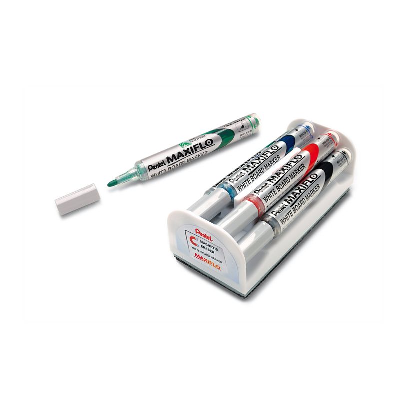 4902506057259-Pentel MAXIFLO - Pack de 12 marqueurs effaçables - pointe ogive - rouge-P_79439161_2-3
