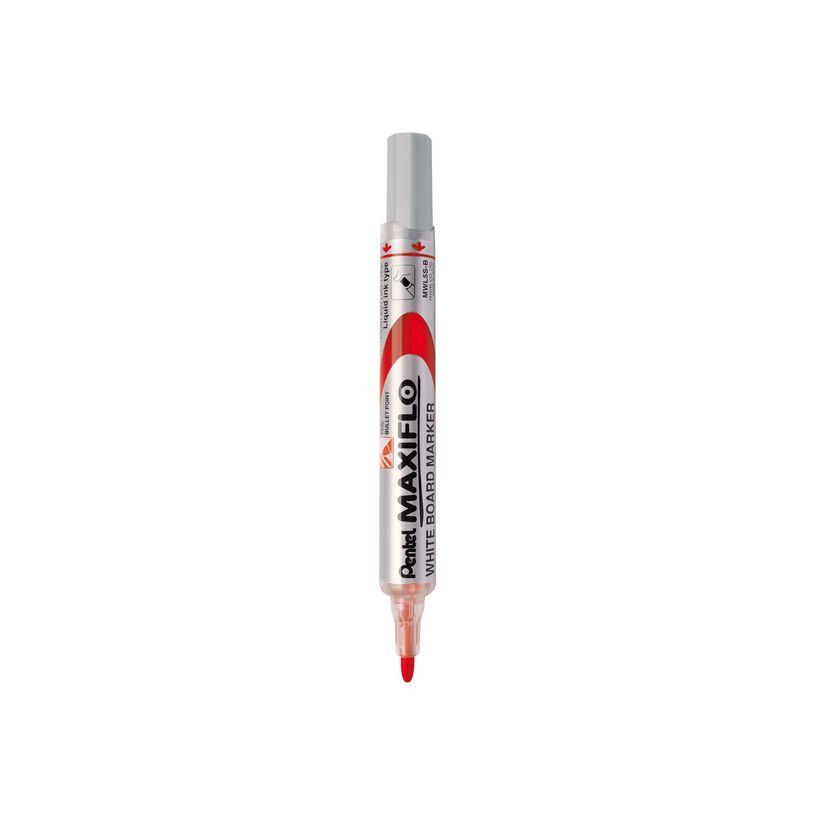4902506057259-Pentel MAXIFLO - Pack de 12 marqueurs effaçables - pointe ogive - rouge-P_79439161_5-1