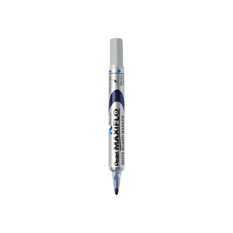 4902506057266-Pentel MAXIFLO - Pack de 12 marqueurs effaçables - pointe ogive - bleu-P_79439162_1-6