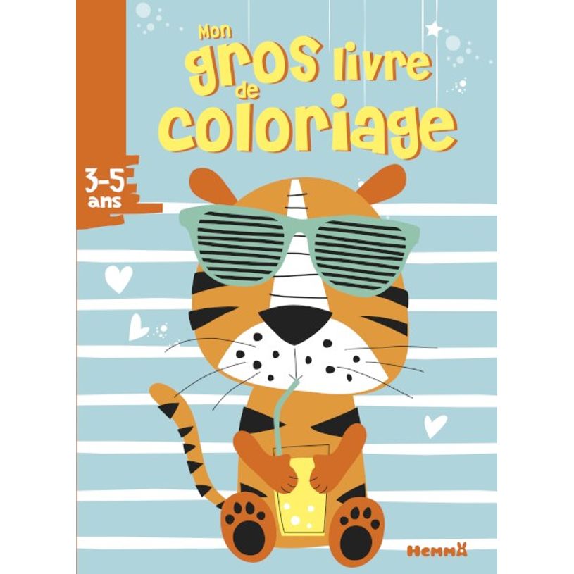 9782508044298-Mon gros livre de coloriage (3-5 ans) - Tigre avec lunettes-P_79439204_1-0