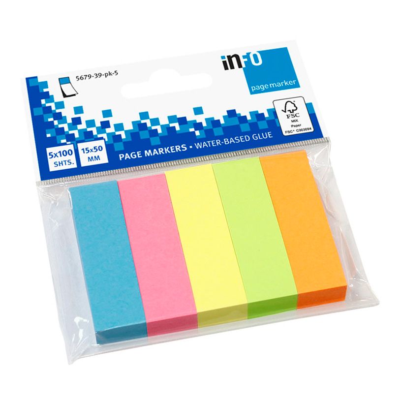 4011169590055-Global Notes - Pack de 5 marque-pages (Index) - couleurs assorties-P_79439240_1-0