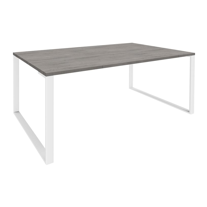 3253310167513-Bureau LOFTER Manager - L180 x P100 x H72,5 cm - sans console - pieds blanc - plateau imita-P_79439330_1-0
