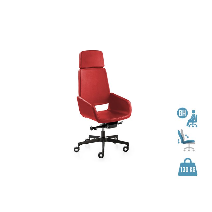2012349446553-Fauteuil de bureau AITA - accoudoirs intégrés - appui-tête intégré - cuir rouge, pièt-P_79439412_1-0