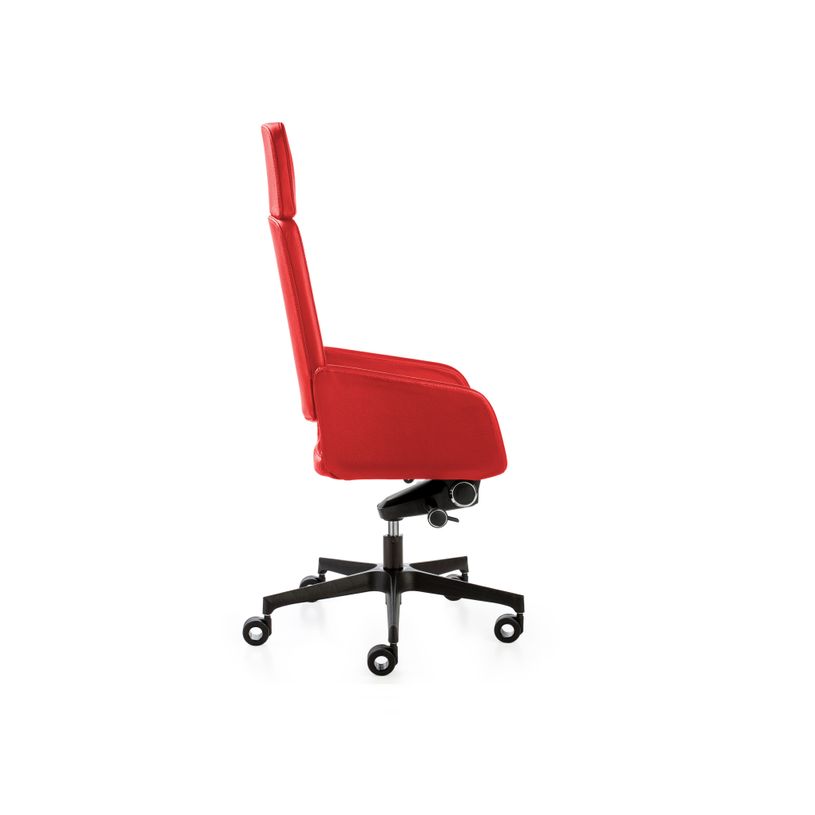 2012349446553-Fauteuil de bureau AITA - accoudoirs intégrés - appui-tête intégré - cuir rouge, pièt-P_79439412_4-3