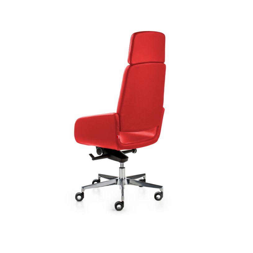 2012349446614-Fauteuil de bureau AITA - accoudoirs intégrés - appui-tête intégré - cuir rouge, pièt-P_79439415_4-3