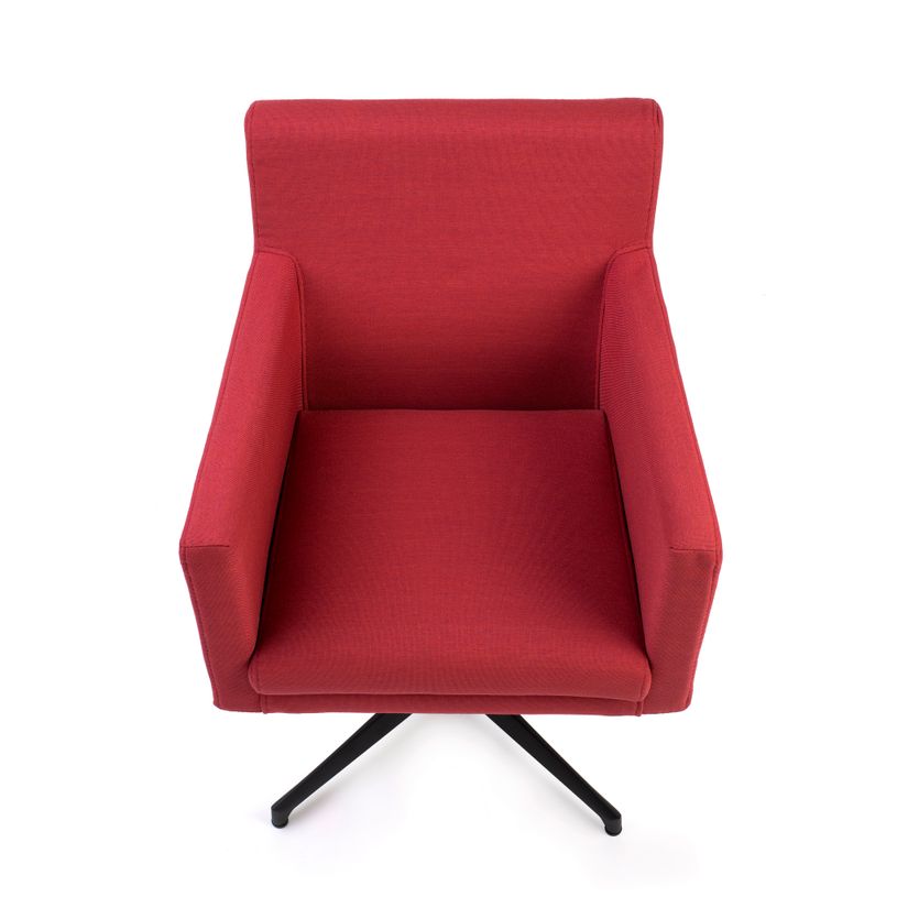 2012349447017-Chaise BROOKLYN - accoudoirs intégrés - base aluminium - Rouge-P_79439435_4-3