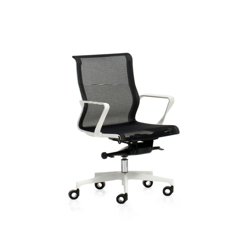 2012349447178-Fauteuil de bureau X-LIGHT - accoudoirs fixes - dossier bas - noir base blanche-P_79439443_2-1