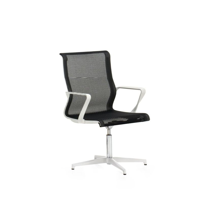 2012349447253-Chaise X-LIGHT - dossier bas - avec accoudoirs - noir et pieds aluminium blancs-P_79439447_1-0