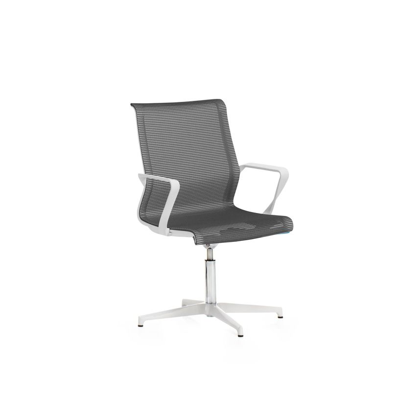 2012349447277-Chaise X-LIGHT - dossier bas - avec accoudoirs - gris et pieds aluminium blancs-P_79439448_1-0