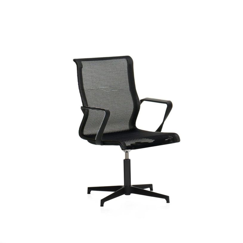 2012349447291-Chaise X-LIGHT - dossier bas - avec accoudoirs - noir et pieds aluminium noirs-P_79439449_1-0