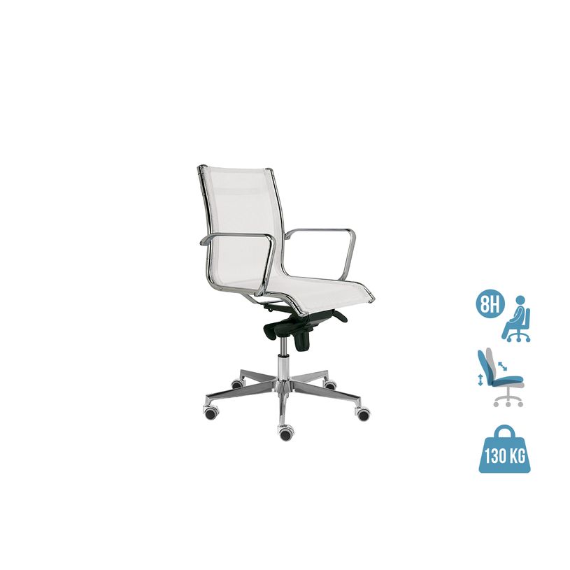 2012349447376-Fauteuil de bureau ACER+ - dossier bas - accoudoirs fixes - blanc-P_79439453_1-0