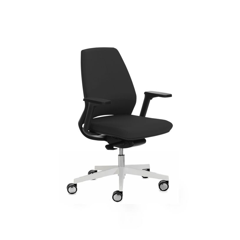 2012349447635-Fauteuil de bureau 4U - accoudoirs en option - noir, base blanche-P_79439466_2-1