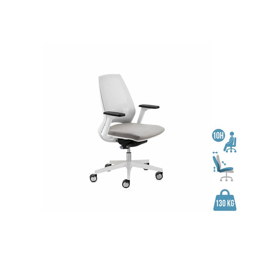 2012349447659-Fauteuil de bureau 4U - accoudoirs en option - gris, base blanche-P_79439467_1-0
