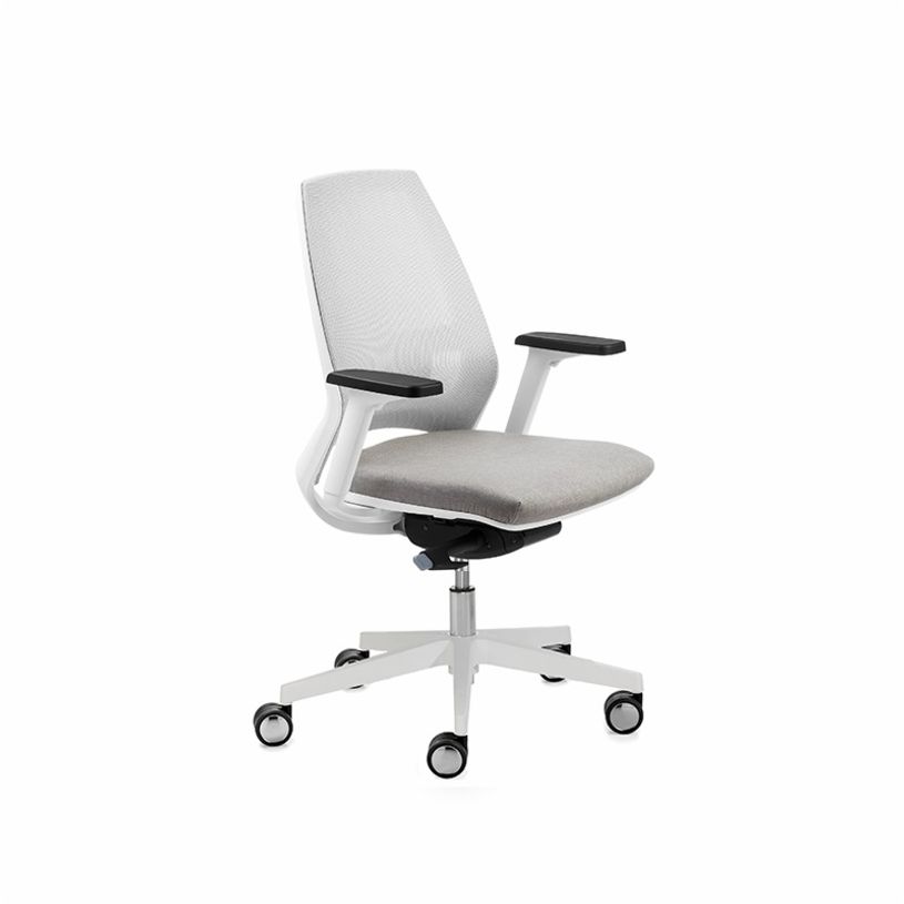 2012349447659-Fauteuil de bureau 4U - accoudoirs en option - gris, base blanche-P_79439467_2-1