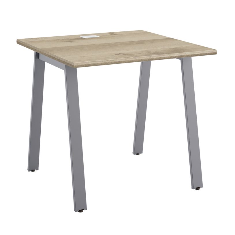 3483600933416-Bureau MAMBO - 80 cm - Pieds métal - Chêne/chocolat-P_79439508_1-0