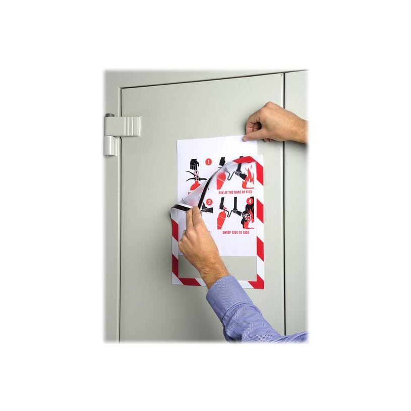 3130630392064-Exacompta - Cadre d'affichage magnétique de sécurité bicolore - A4 - blanc/rouge-P_79439565_2-2