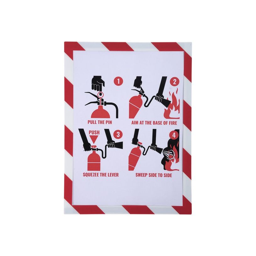 3130630392064-Exacompta - Cadre d'affichage magnétique de sécurité bicolore - A4 - blanc/rouge-P_79439565_3-0