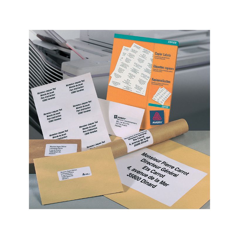 3266557272353-Avery - 2400 Étiquettes copieurs rouge fluo - 70 x 35 mm - réf DP24R-100-P_79439700_1-0