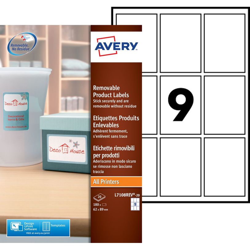4004182051863-Avery - 20 Étiquettes amovibles blanches - 62 x 89 mm-P_79439708_1-0
