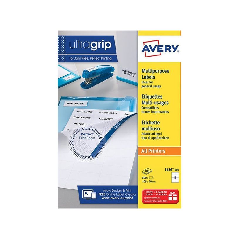 5014702025419-Avery - 800 Étiquettes multi-usages blanches - 105 x 70 mm - réf 3426-100-P_79439733_2-0