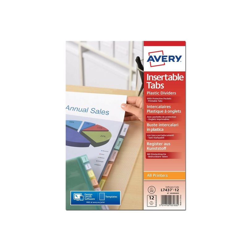 5014702031830-Avery - Pochette intercalaire 12 positions - A4 Maxi - polypropylène-P_79439739_4-1
