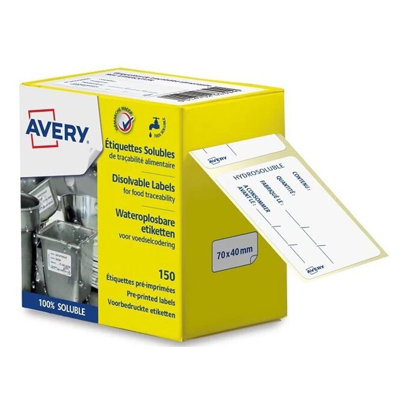 5014702133916-Avery - 150 Étiquettes solubles pré-imprimées - 70 x 40 mm - boîte distributrice-P_79439747_2-0