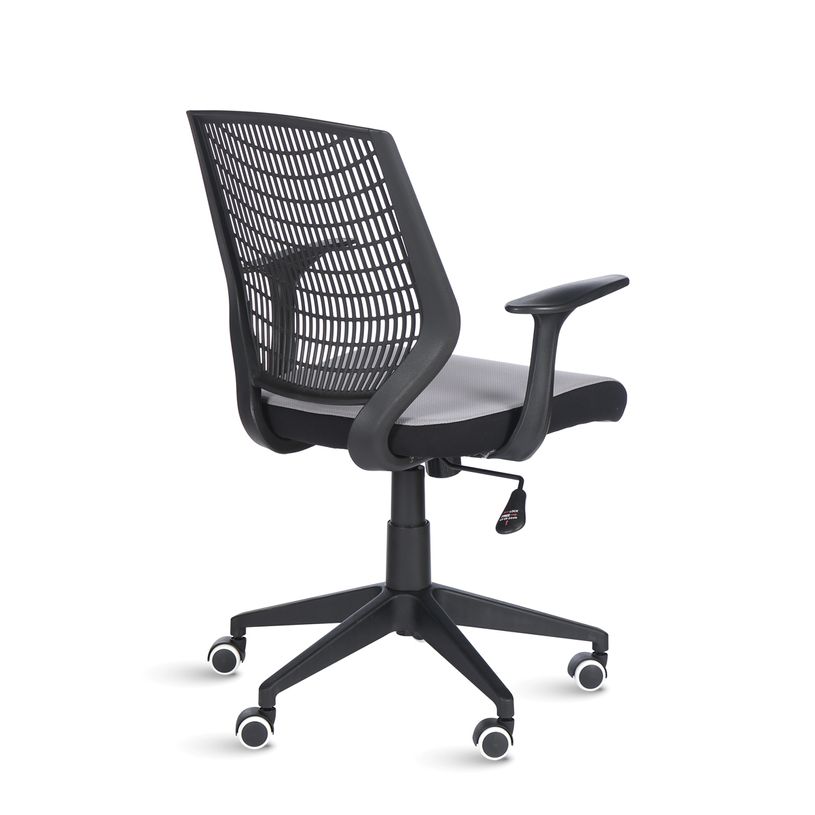 3760185028196-Fauteuil de bureau NEWTON - accoudoirs fixes - housse pour dossier en option - Turquoise-P_79439763_2-1