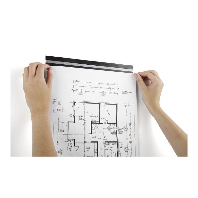 4005546990958-Durable Durafix - 5 Barres d'affichage adhésives 297 mm - noir - pour documents A3 portrai-P_79439784_8-3