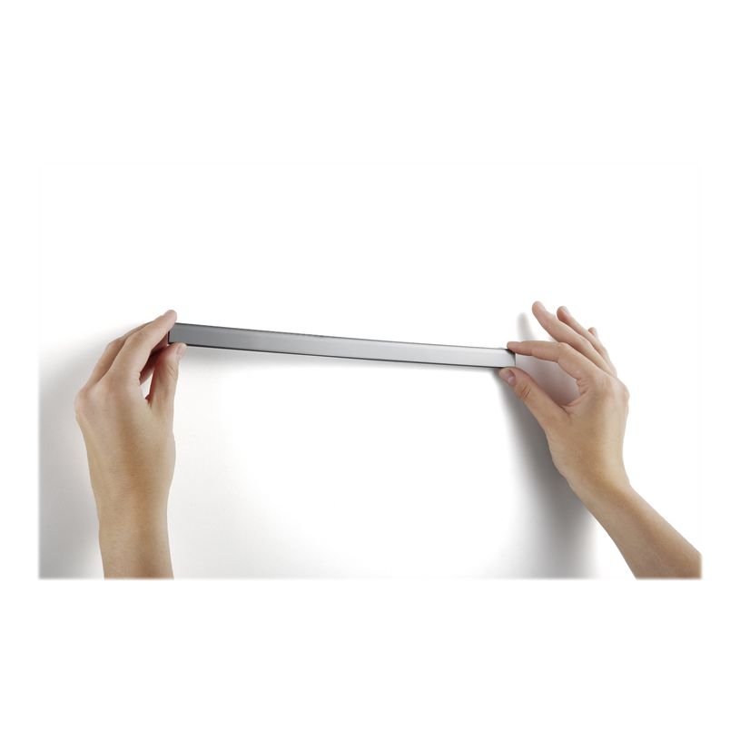 4005546992068-Durable Durafix - 5 Barres d'affichage adhésives 297 mm - argent métallisé - pour docume-P_79439787_5-5