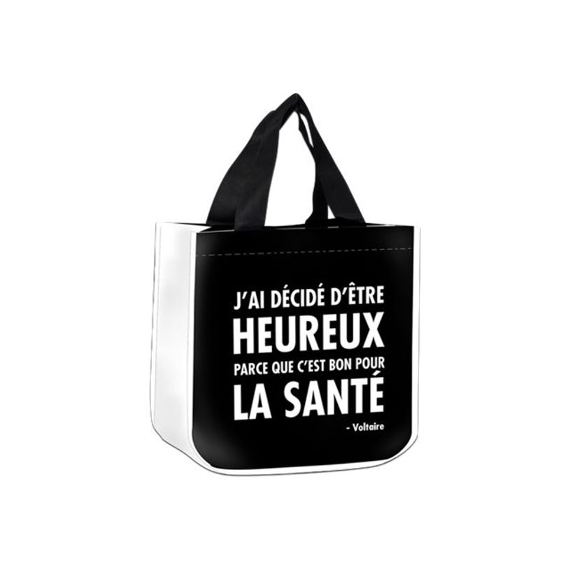 3700572709628-Kiub Messages - Sac cabas noir - J'ai décide d'être heureux-P_79439794_1-0