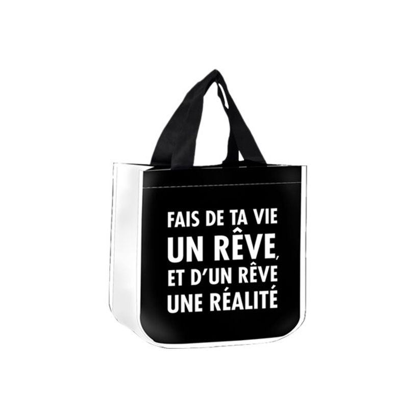 3700572709642-Kiub Messages - Sac cabas noir - Fais de ta vie un rêve-P_79439796_1-0