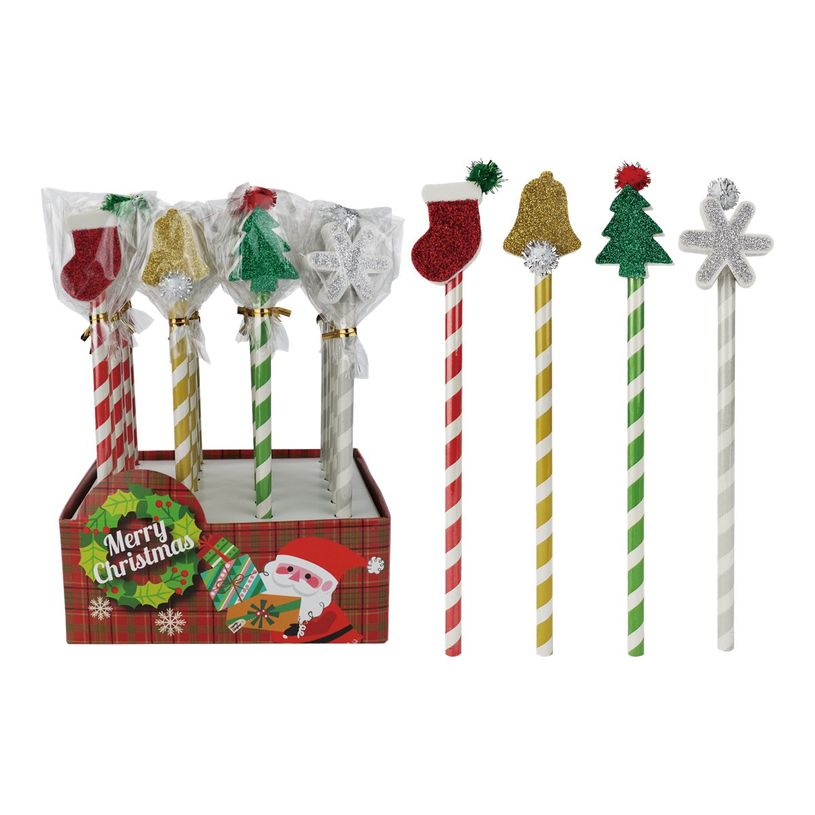 3108726757332-Oberthur Noël - Crayon embout gomme avec paillettes-P_79439888_1-0