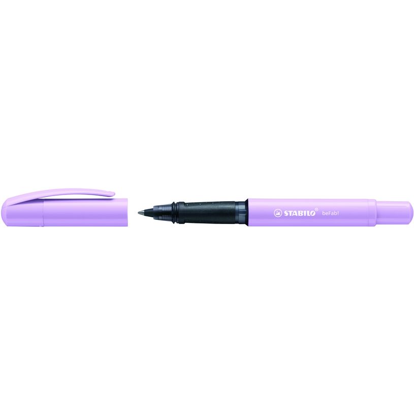 4006381538992-STABILO beFab! - Roller encre bleue - 0,5 mm - corps large - lilas pastel-P_79439925_1-0