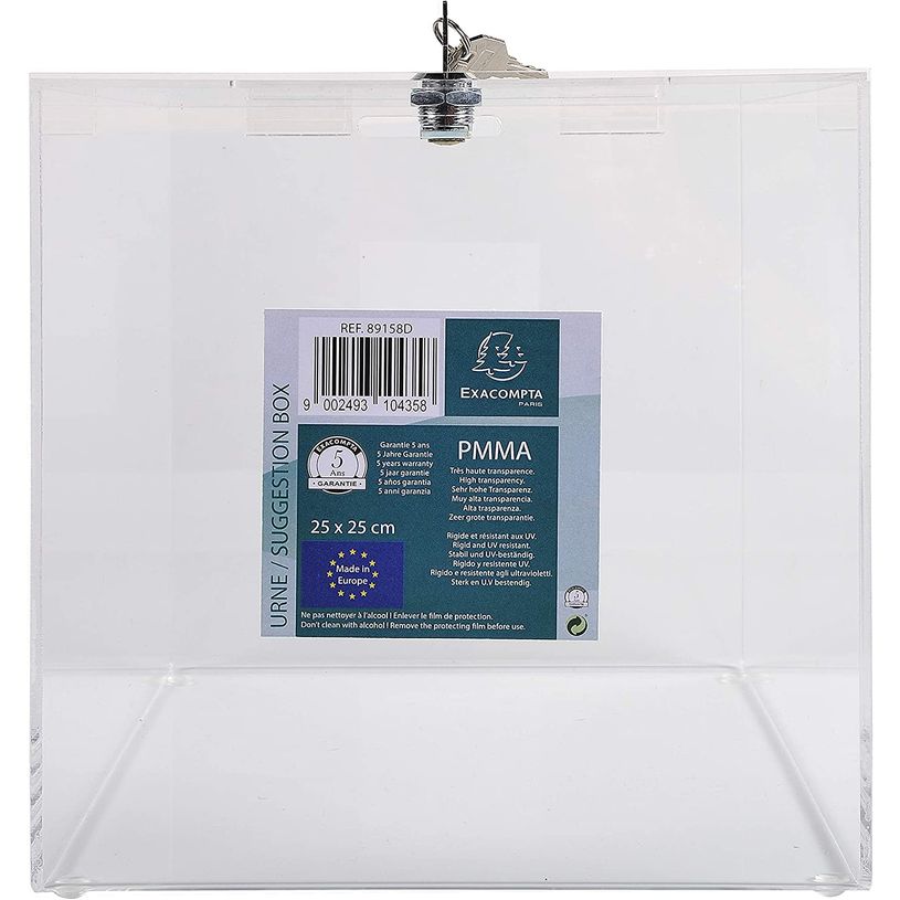 9002493104358-Exacompta - Urne transparente avec couvercle et clé - 25 cm-P_79439973_2-1