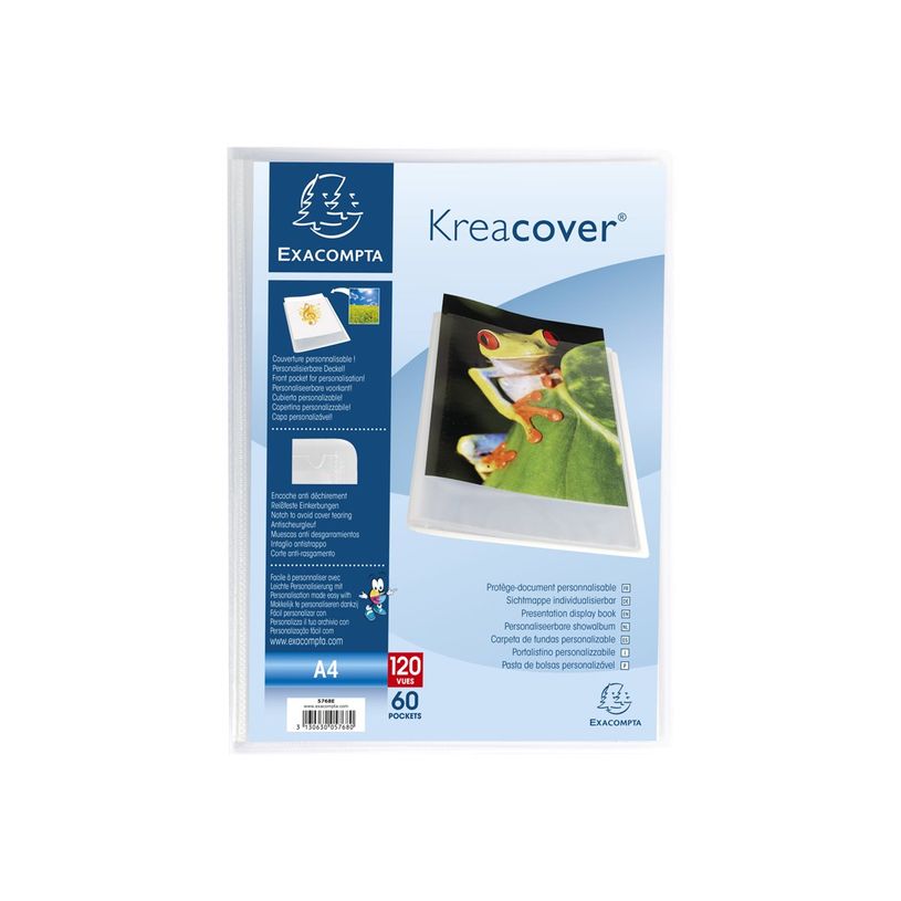 3130630057680-Exacompta KreaCover - Porte vues personnalisable - 120 vues - A4 - cristal-P_79440027_1-0