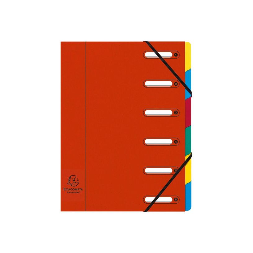 3130630550655-Exacompta Harmonika - Trieur à fenêtres 6 positions - rouge-P_79440066_1-0
