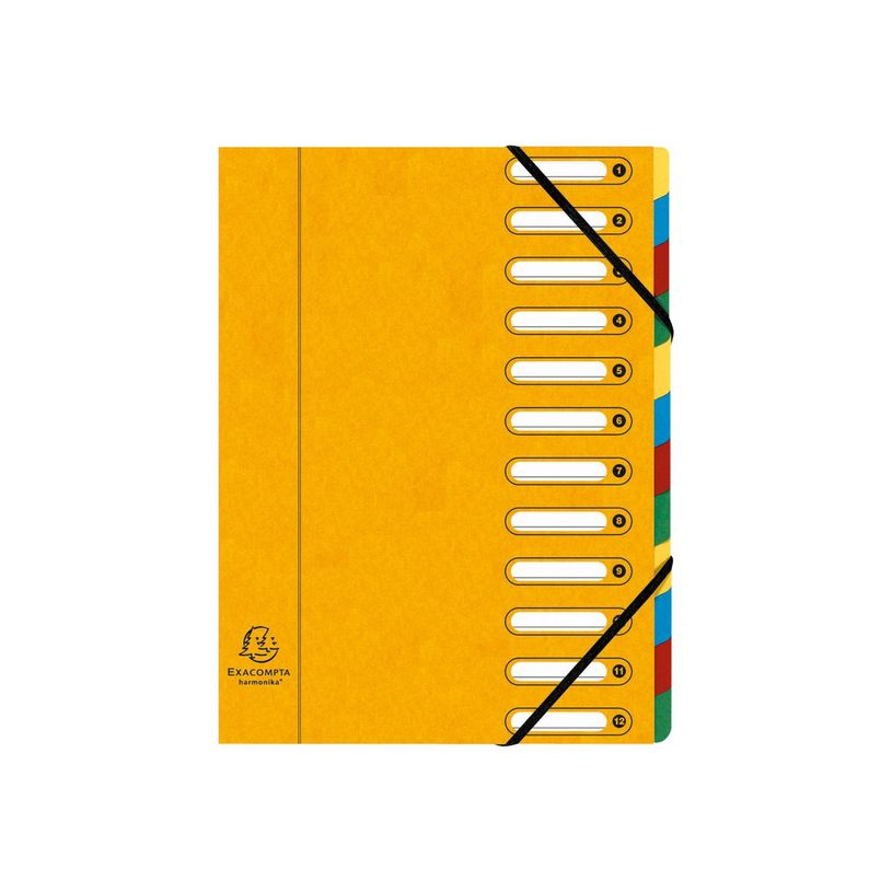 3130630551294-Exacompta Harmonika - Trieur à fenêtres 12 positions - jaune-P_79440071_1-0