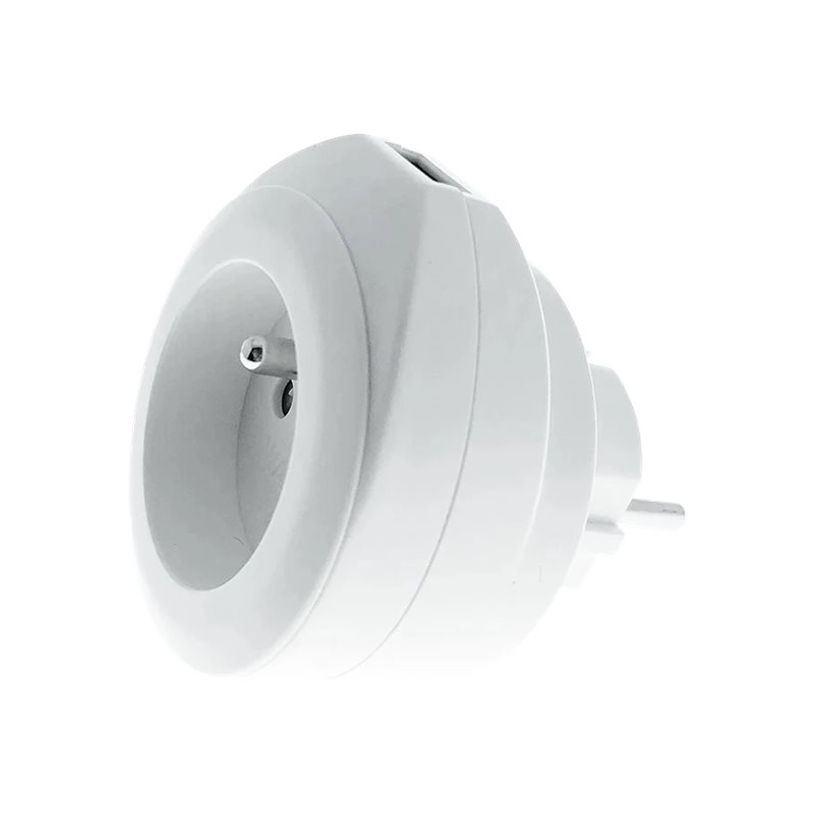 3760110686538-Watt&Co BEWATT - chargeur secteur pour smartphone - 1 USB + prise de courant - blanc-P_79440274_2-0