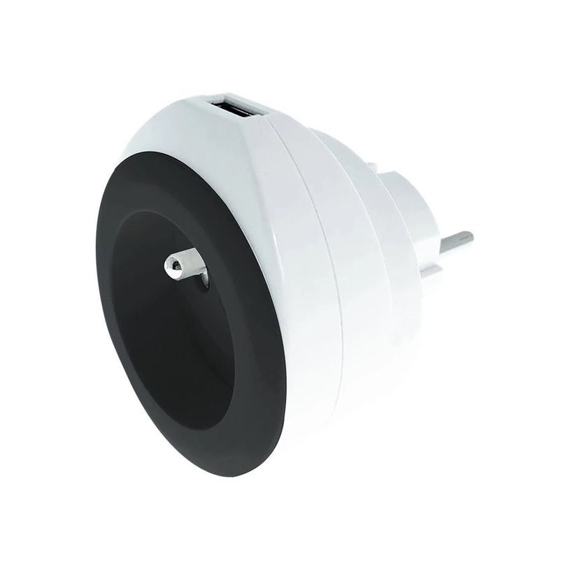 3760110686545-Watt&Co BEWATT - chargeur secteur pour smartphone - 1 USB + prise de courant - noir-P_79440275_2-0