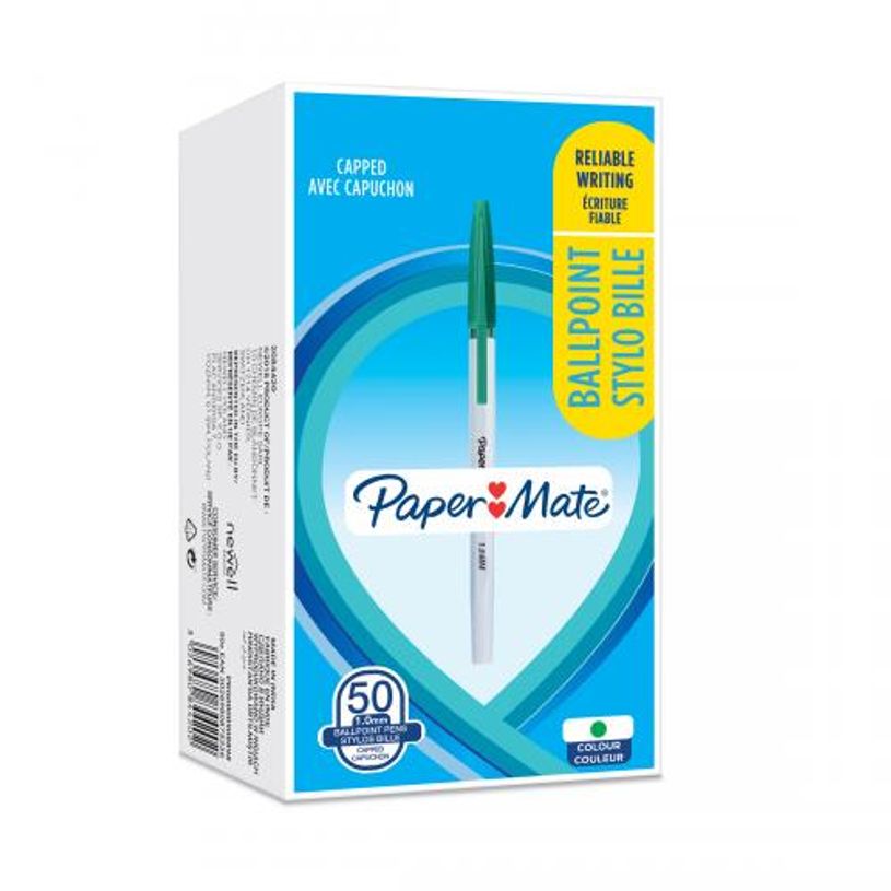 3026980844202-Paper Mate 045 - 50 Stylos à bille - vert-P_79440317_1-0